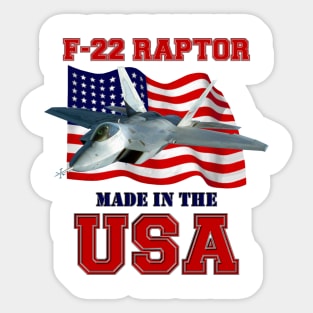 F-22 Raptor Made in the USA Sticker